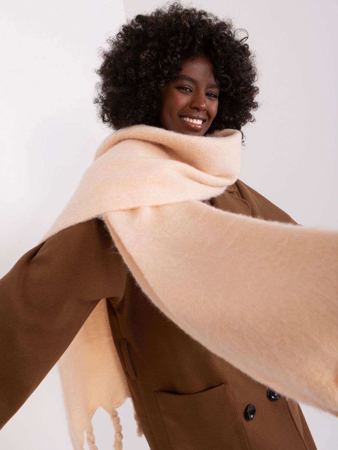 Sciarpa beige in poliestere