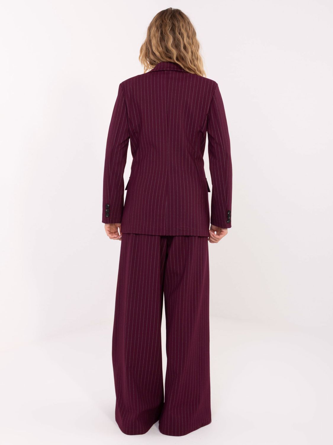 Blazer elegante bordeaux a righe