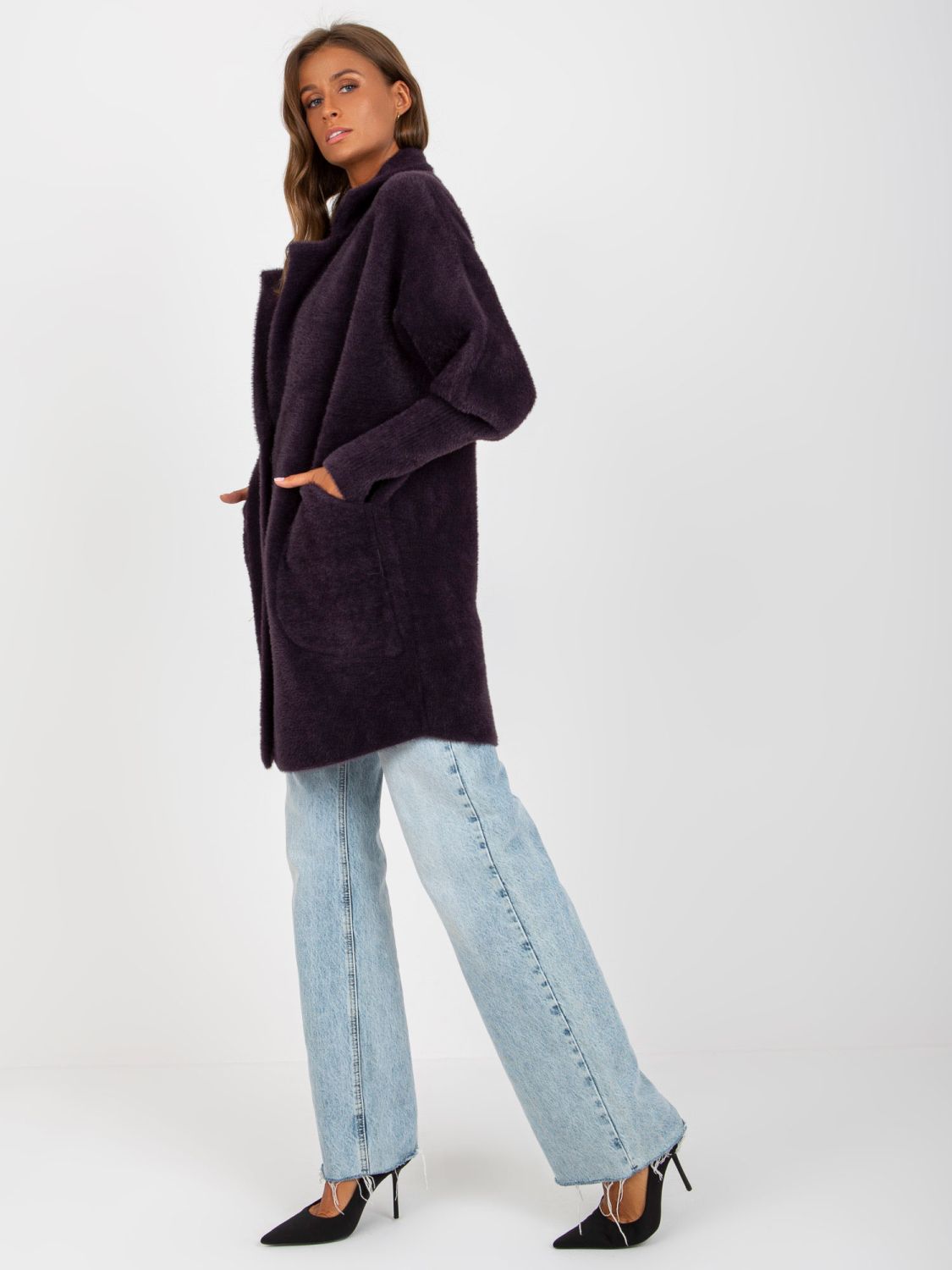 Cappotto grafite in alpaca e lana per la mezza stagione