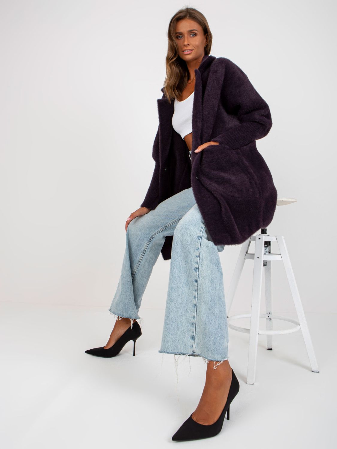 Cappotto grafite in alpaca e lana per la mezza stagione