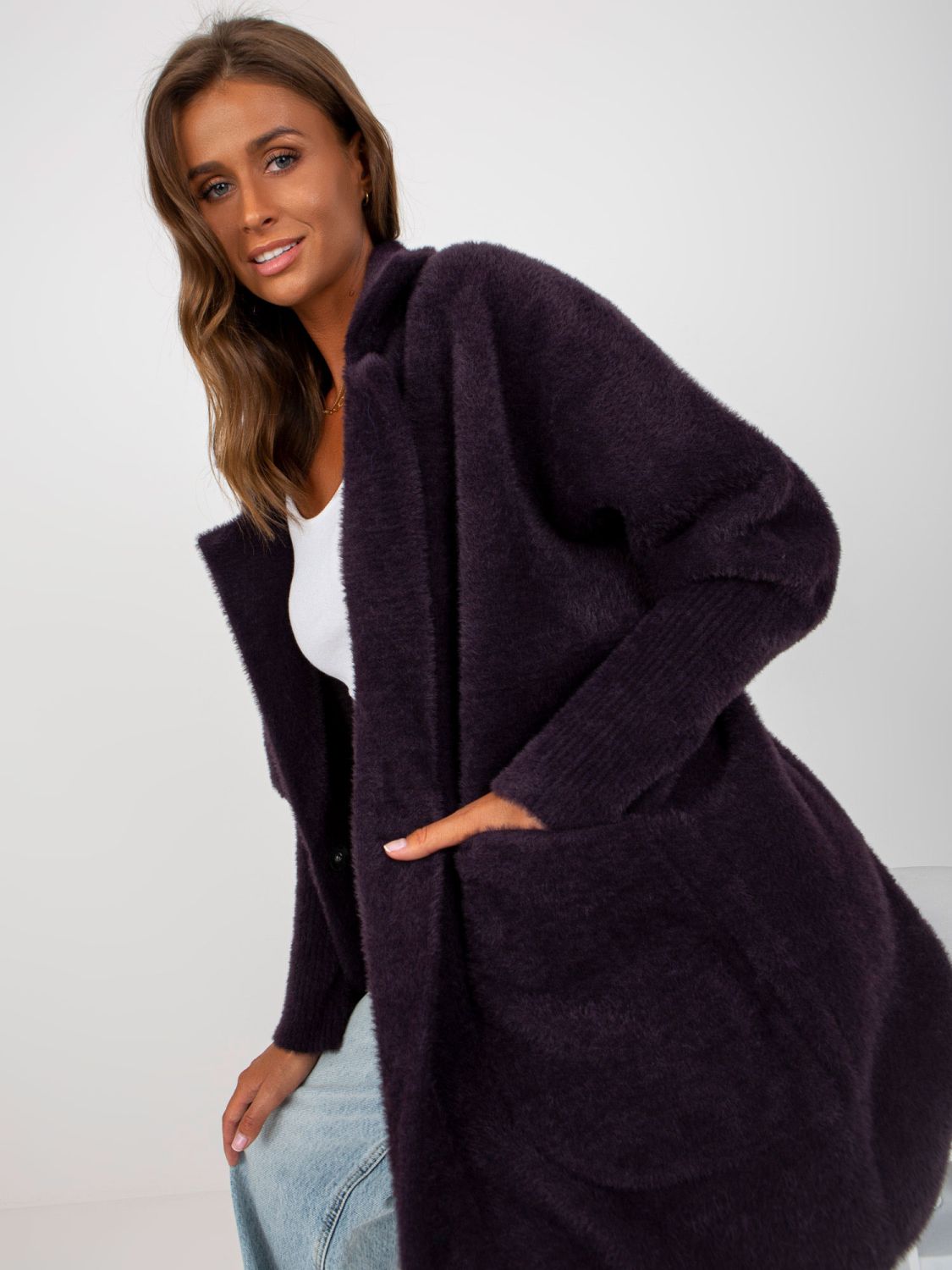 Cappotto grafite in alpaca e lana per la mezza stagione