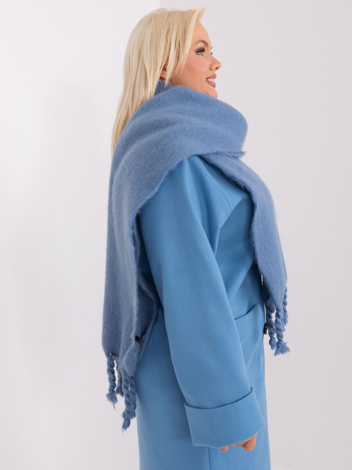 Sciarpa Elegante Blu Scuro