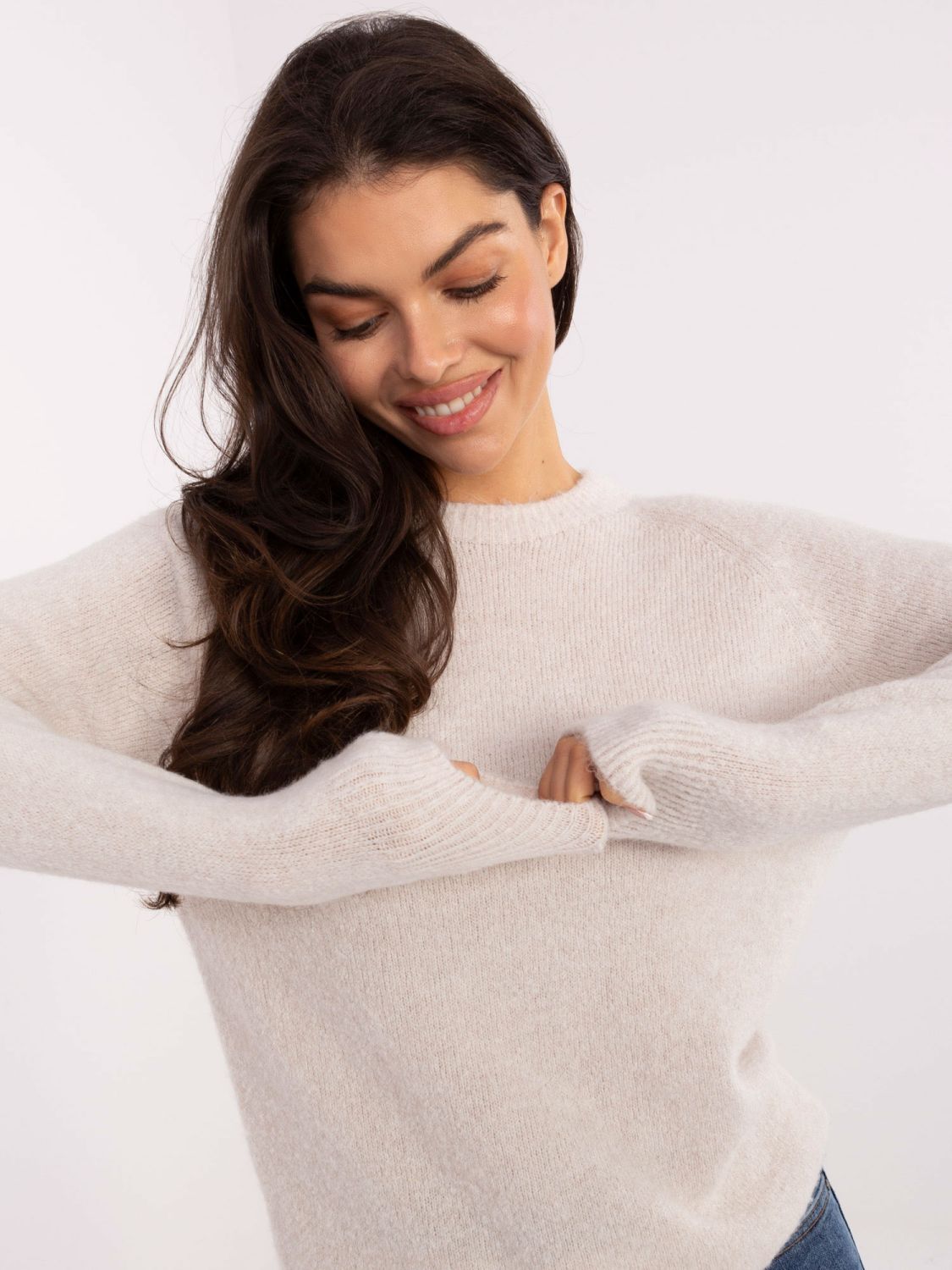 Bež pulover od alpake