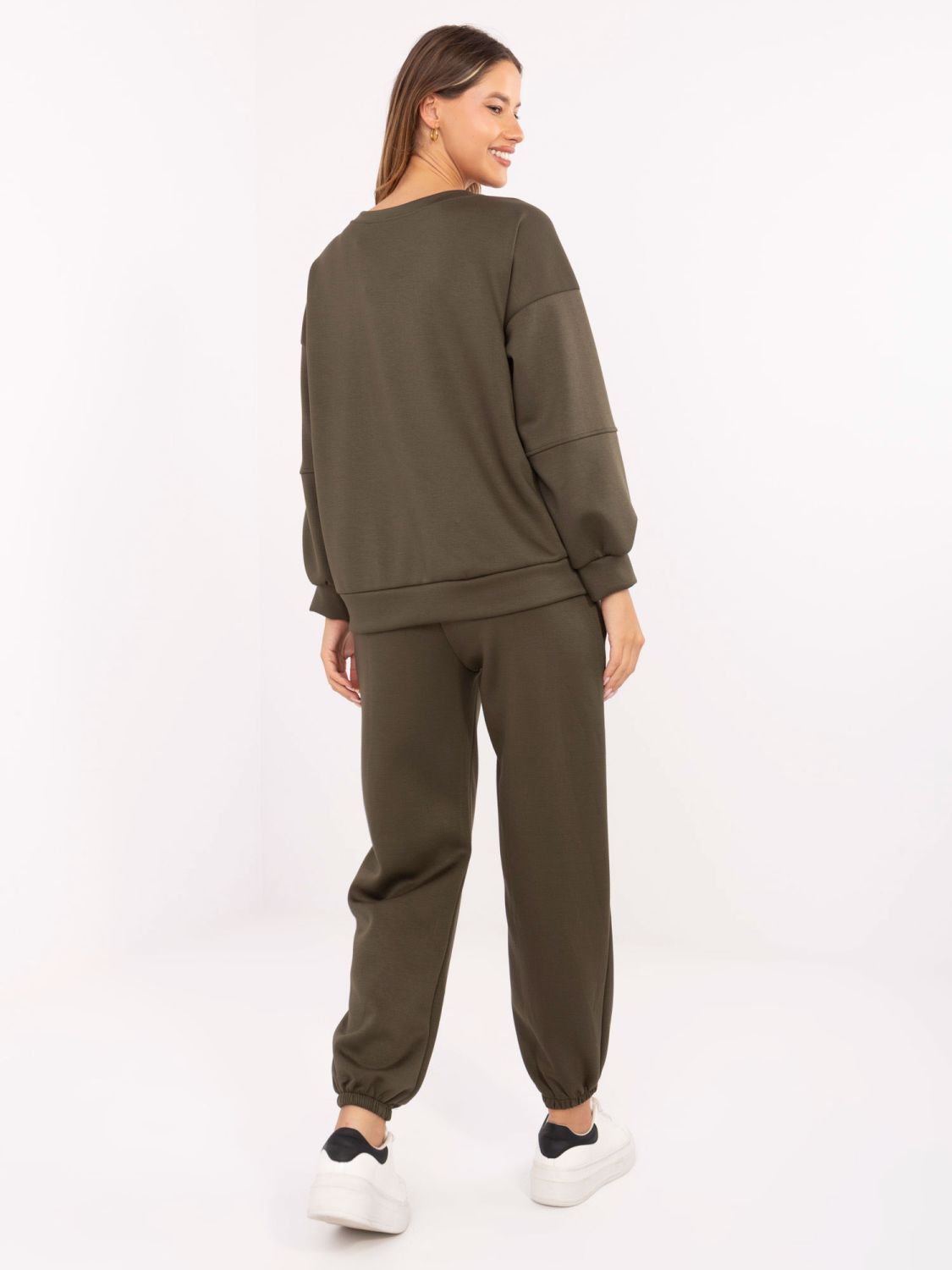 Ženski khaki komplet s dugim rukavima