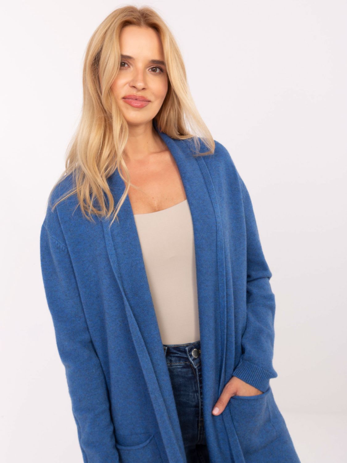 Cardigan blu elegante