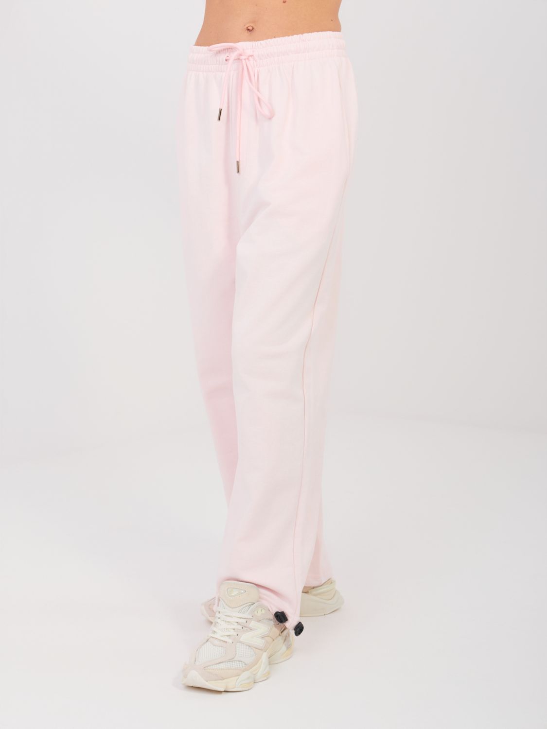 Jogger da donna in cotone rosa