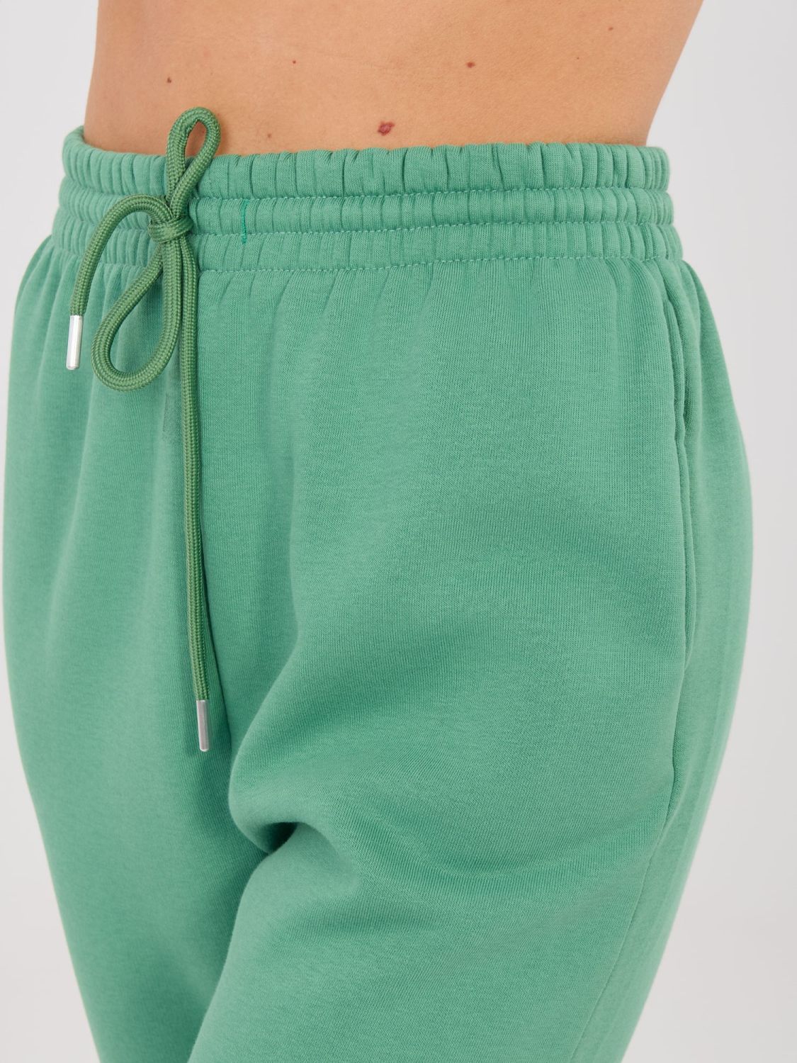 Pistacija trenirka hlače s visokim strukom