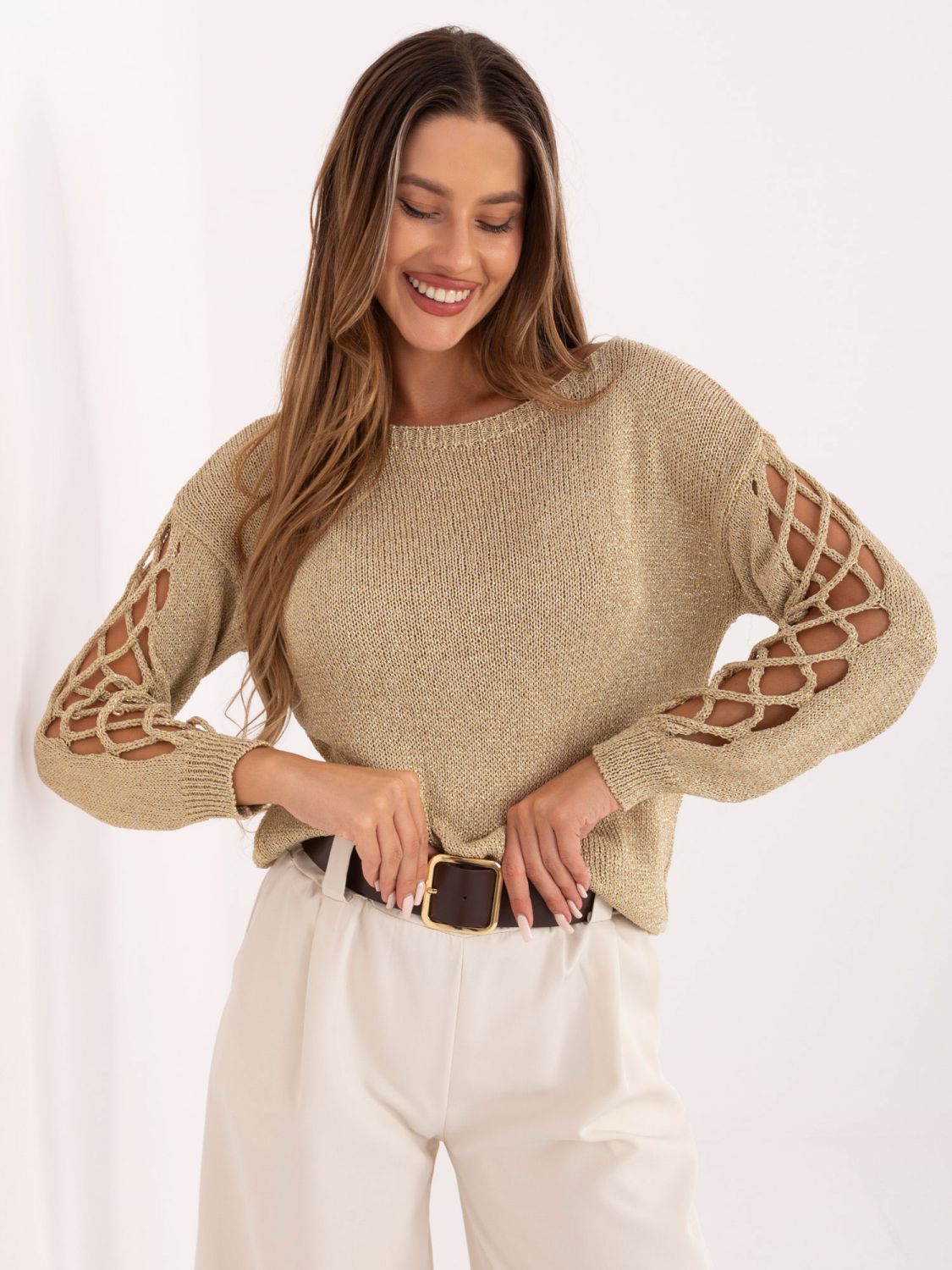 Elegantni zlatni pulover