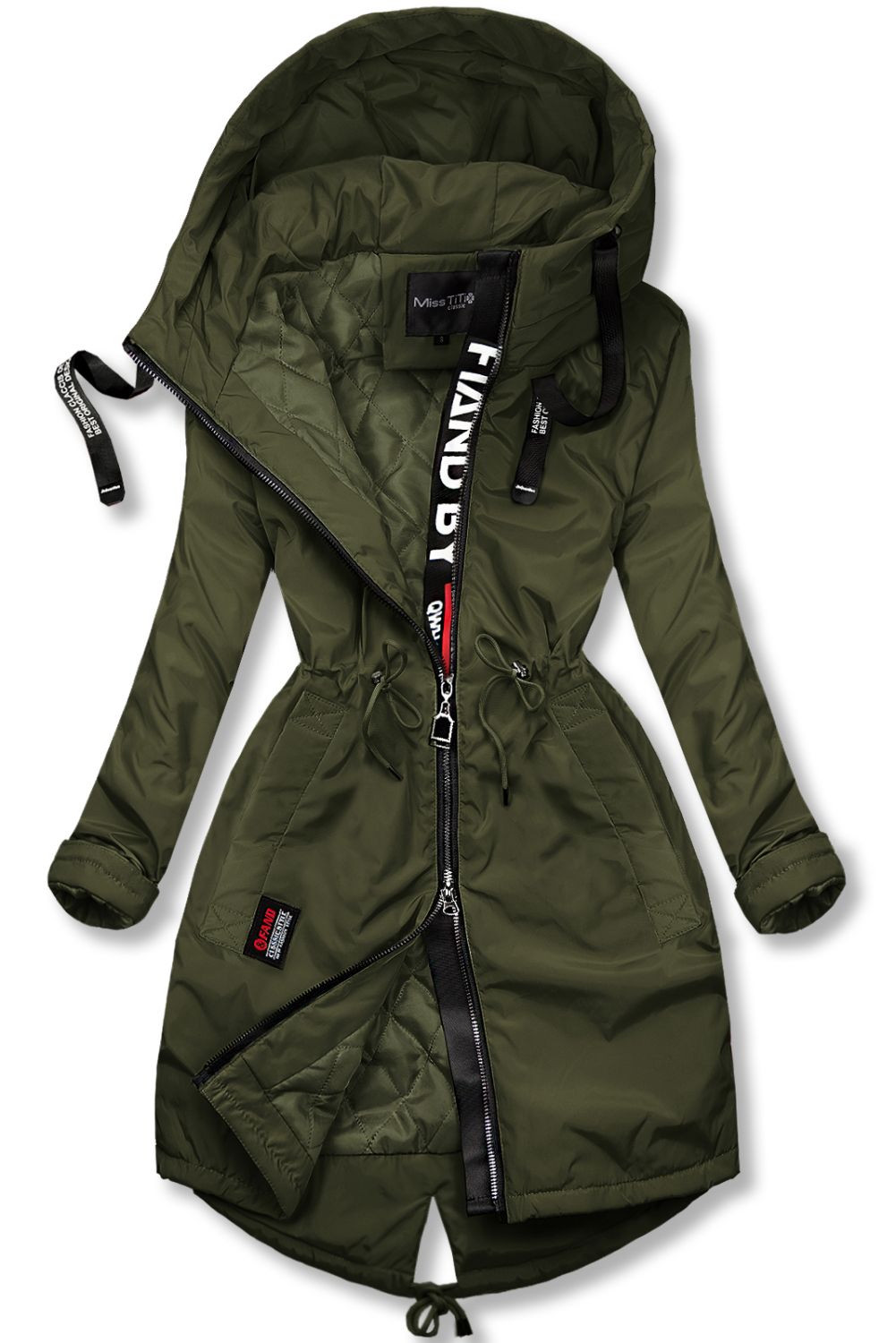 Cappotto/parka esteso/a kaki