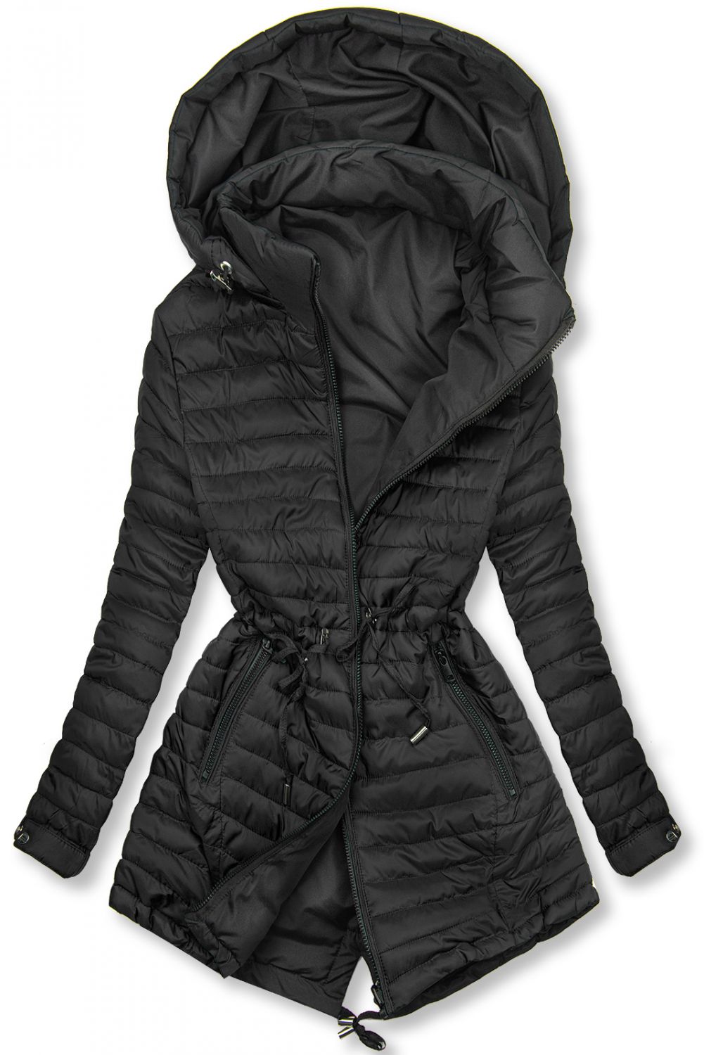 Parka trapuntata doppia faccia nera