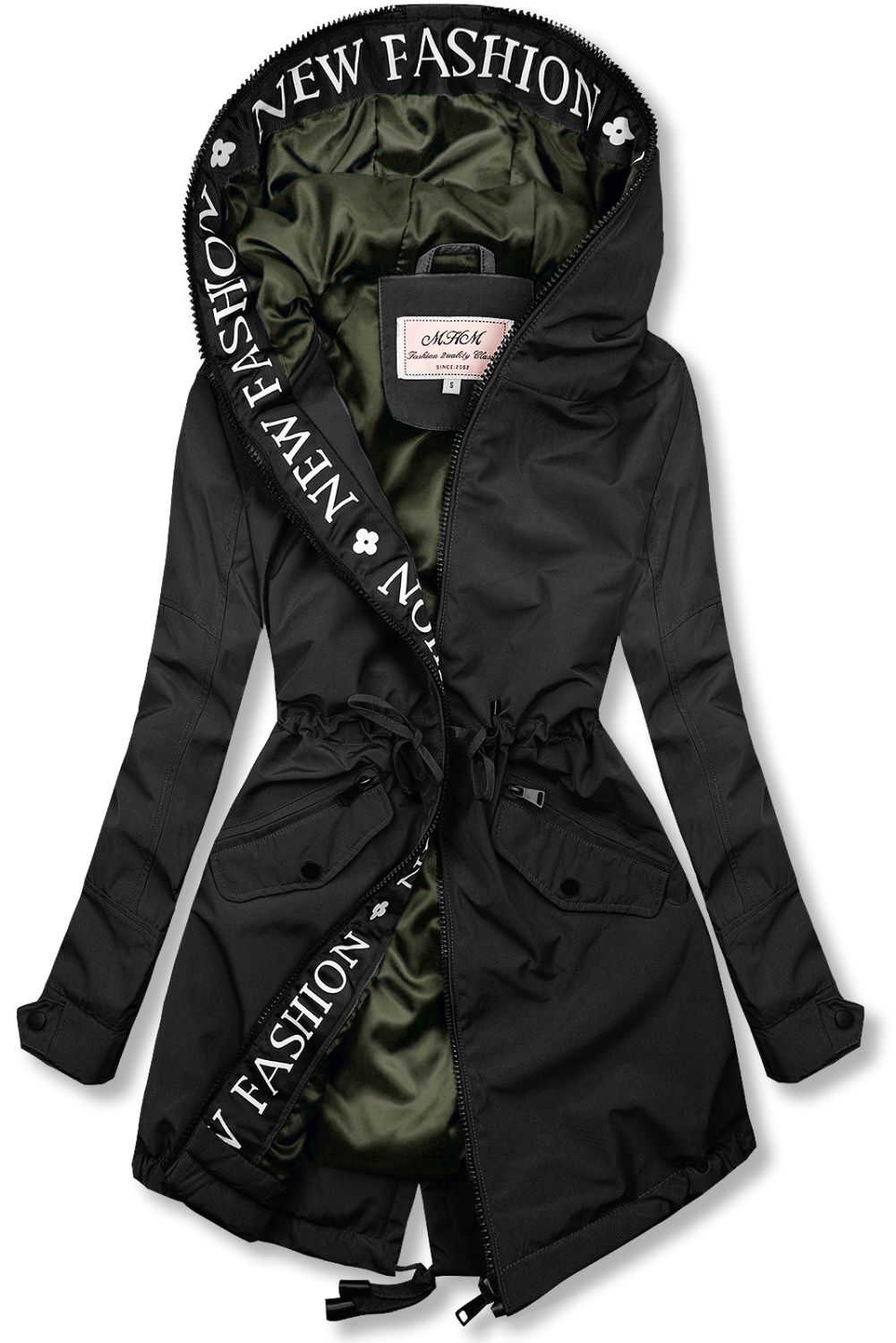 Parka di transizione leggero FASHION nero/kaki