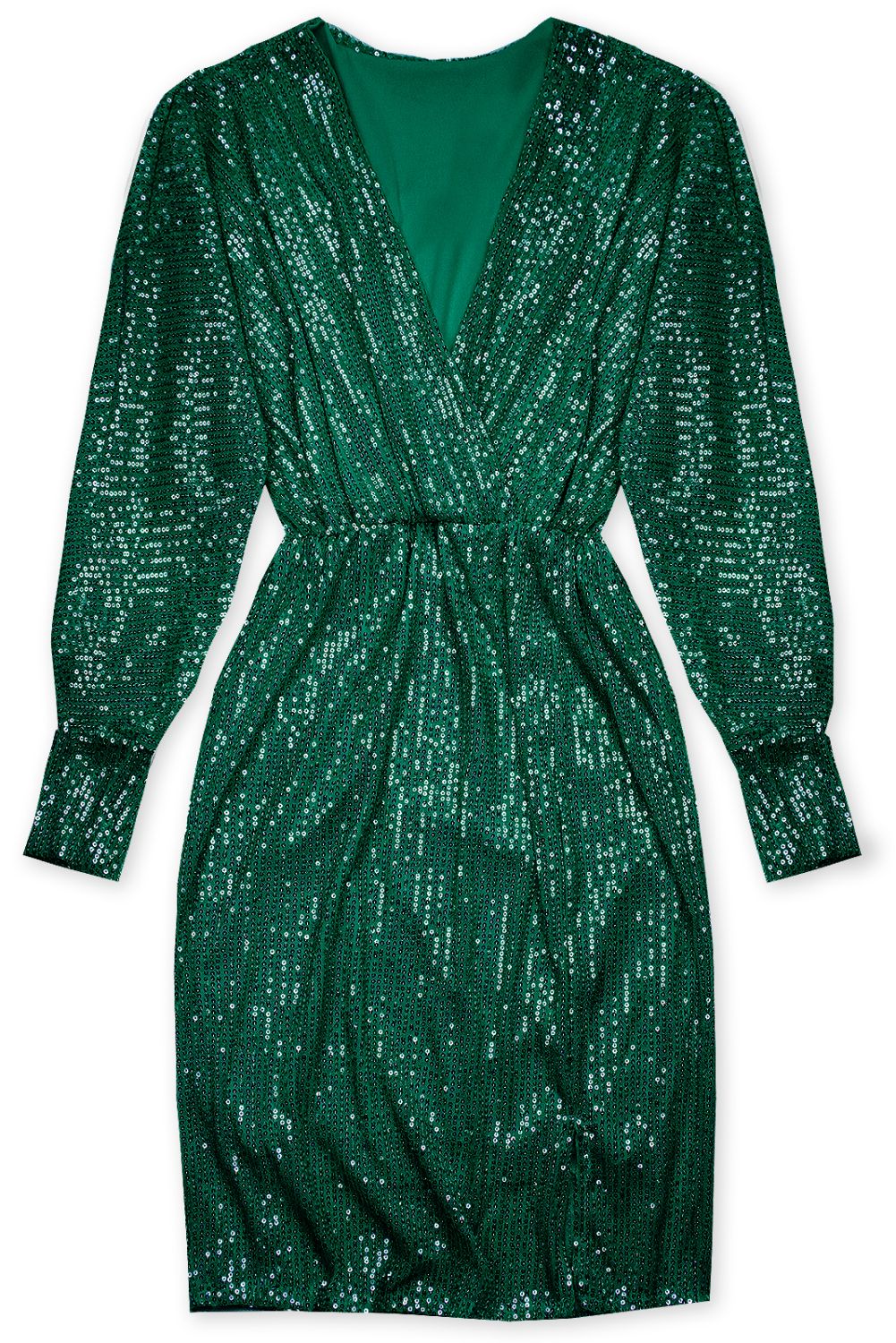 Abito verde smeraldo con paillettes