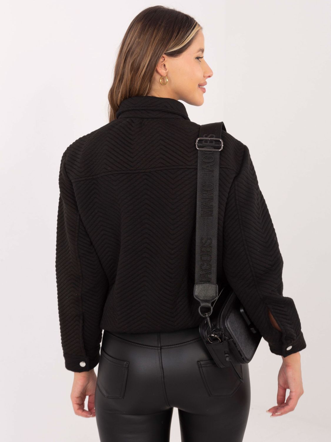 Giacca nera di transizione elegante