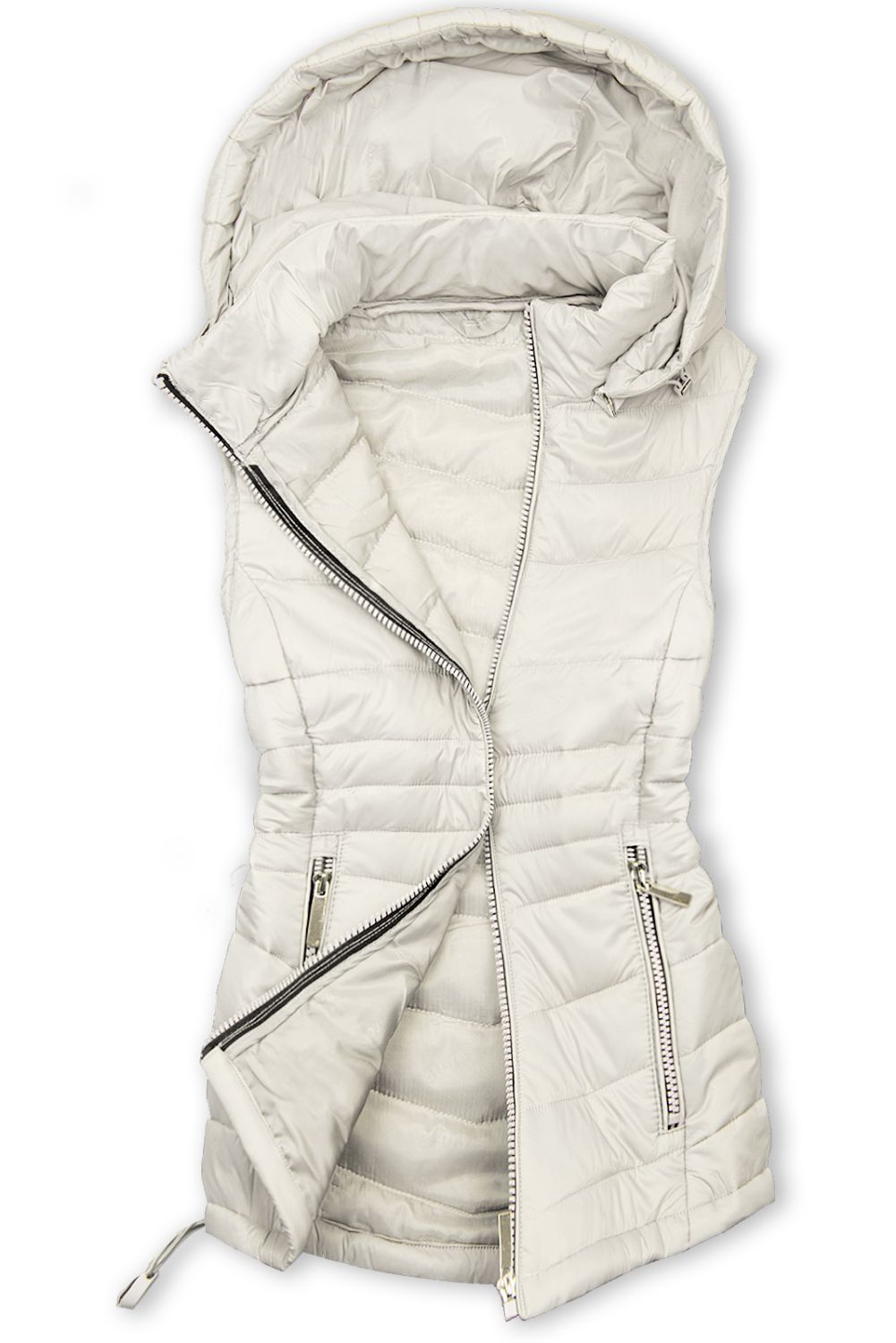 Gilet ecru dal taglio corto
