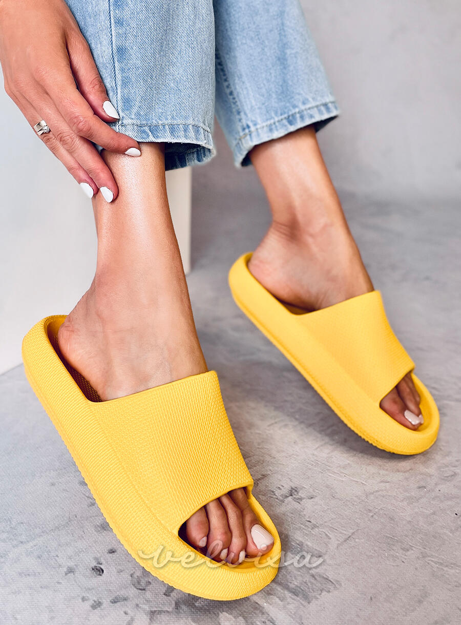 Ženske gumene papuče žute