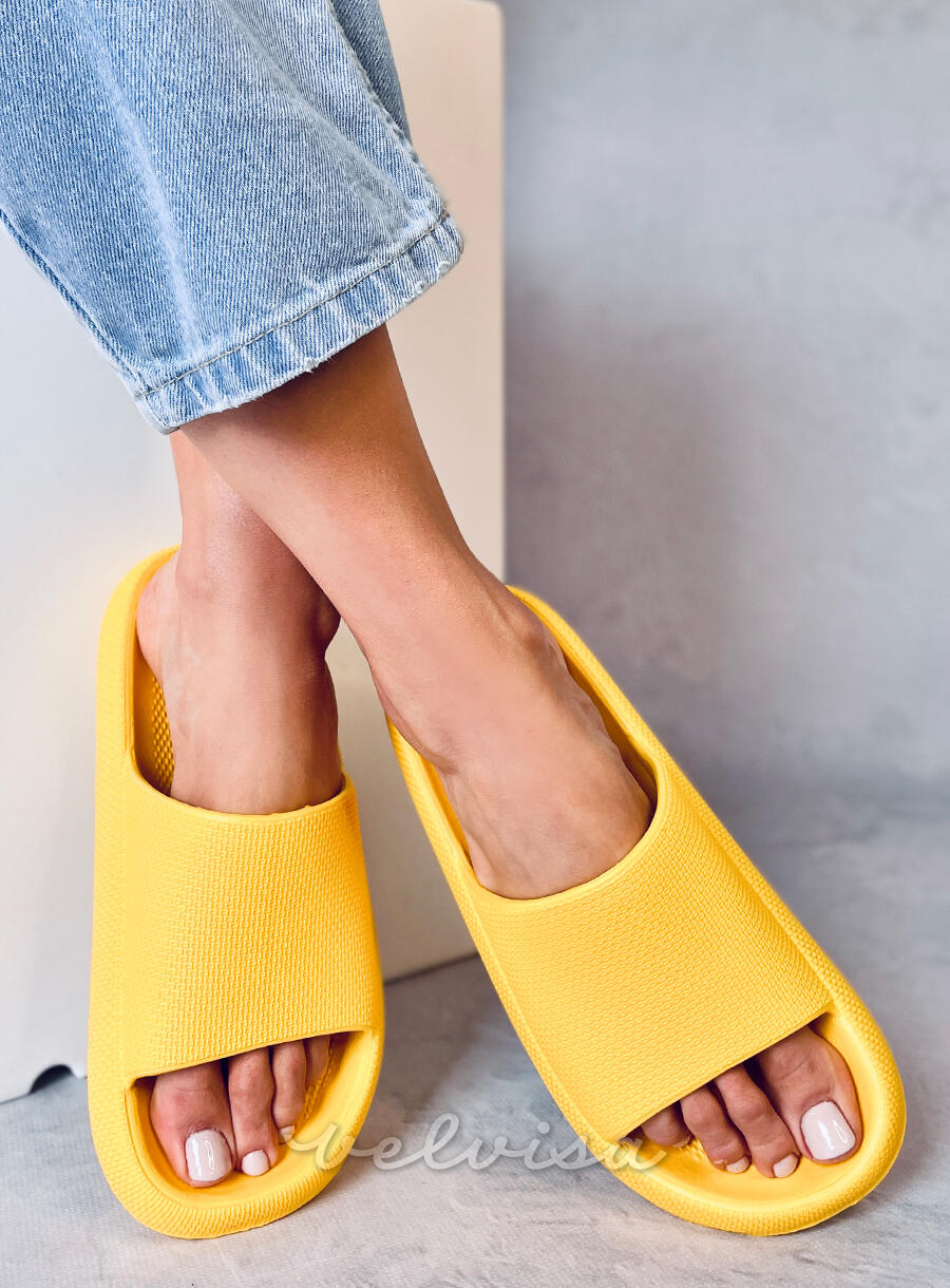 Ženske gumene papuče žute