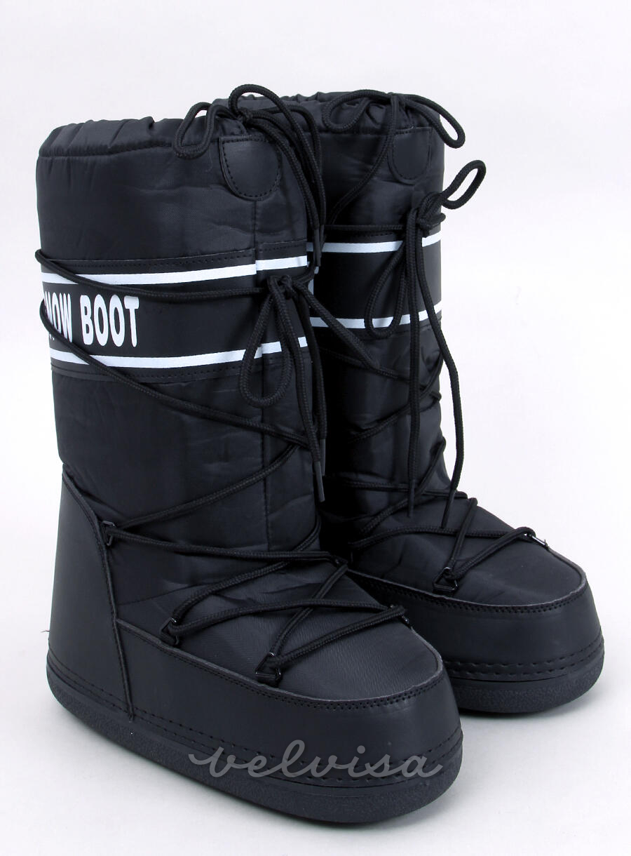 Crne visoke čizme za snijeg