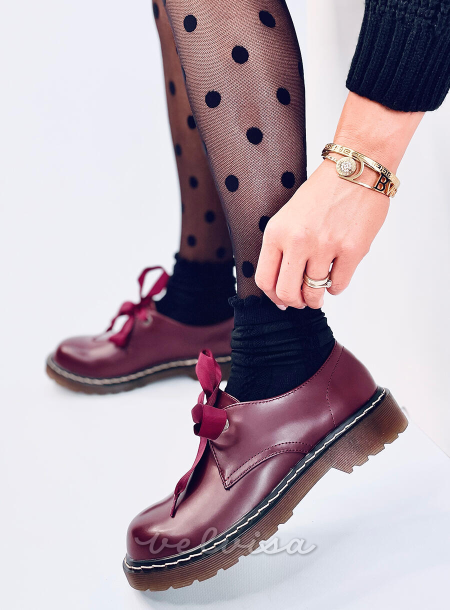 Mocassini bordeaux in stile Martens