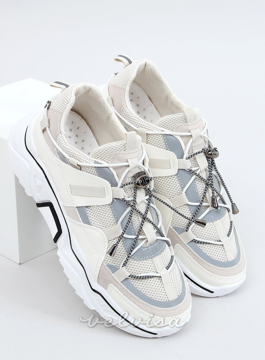 Sneaker sportive beige