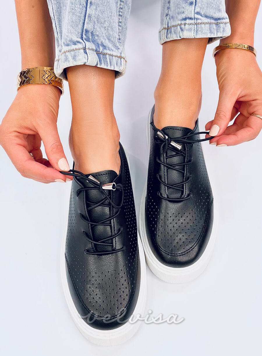 Sneakers da donna traforate nere