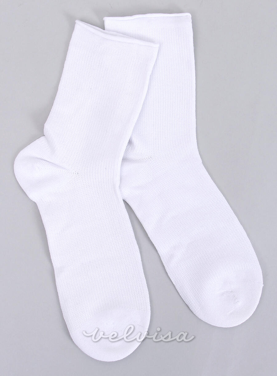 Bijele klasične ženske čarape