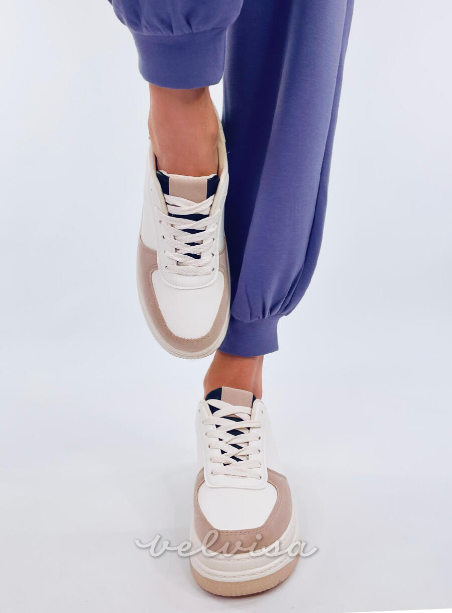 Sneakers da donna beige