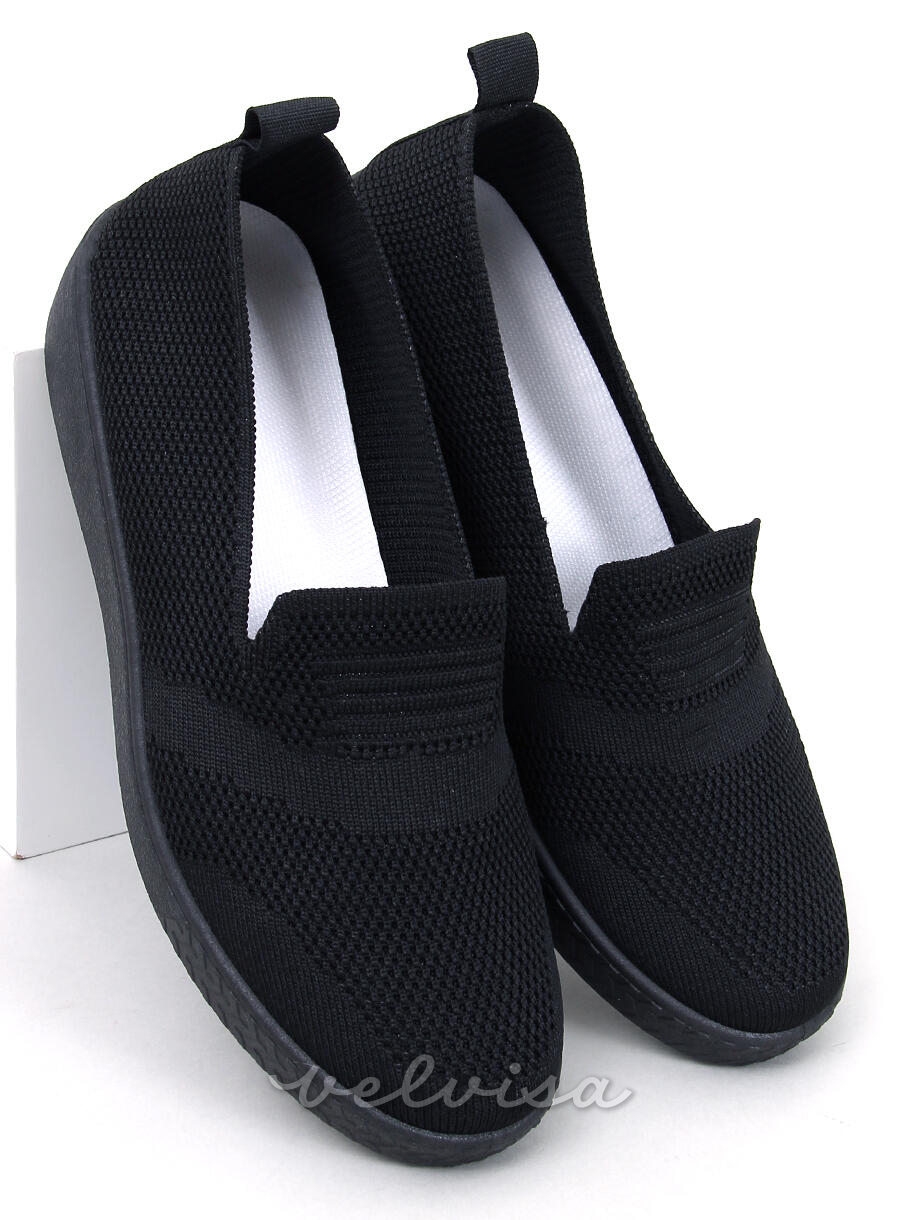 Sneakers slip-on rialzate nere