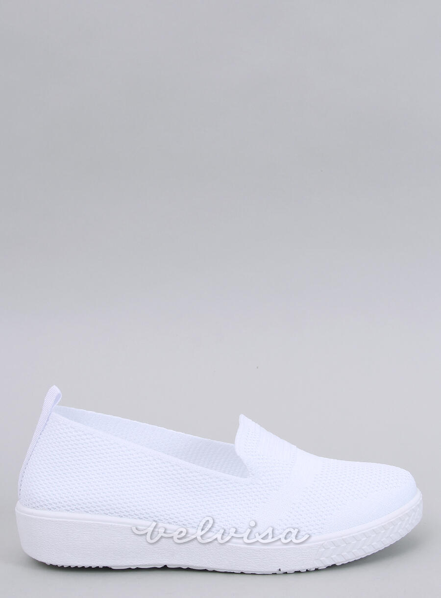 Sneakers slip-on rialzate bianche
