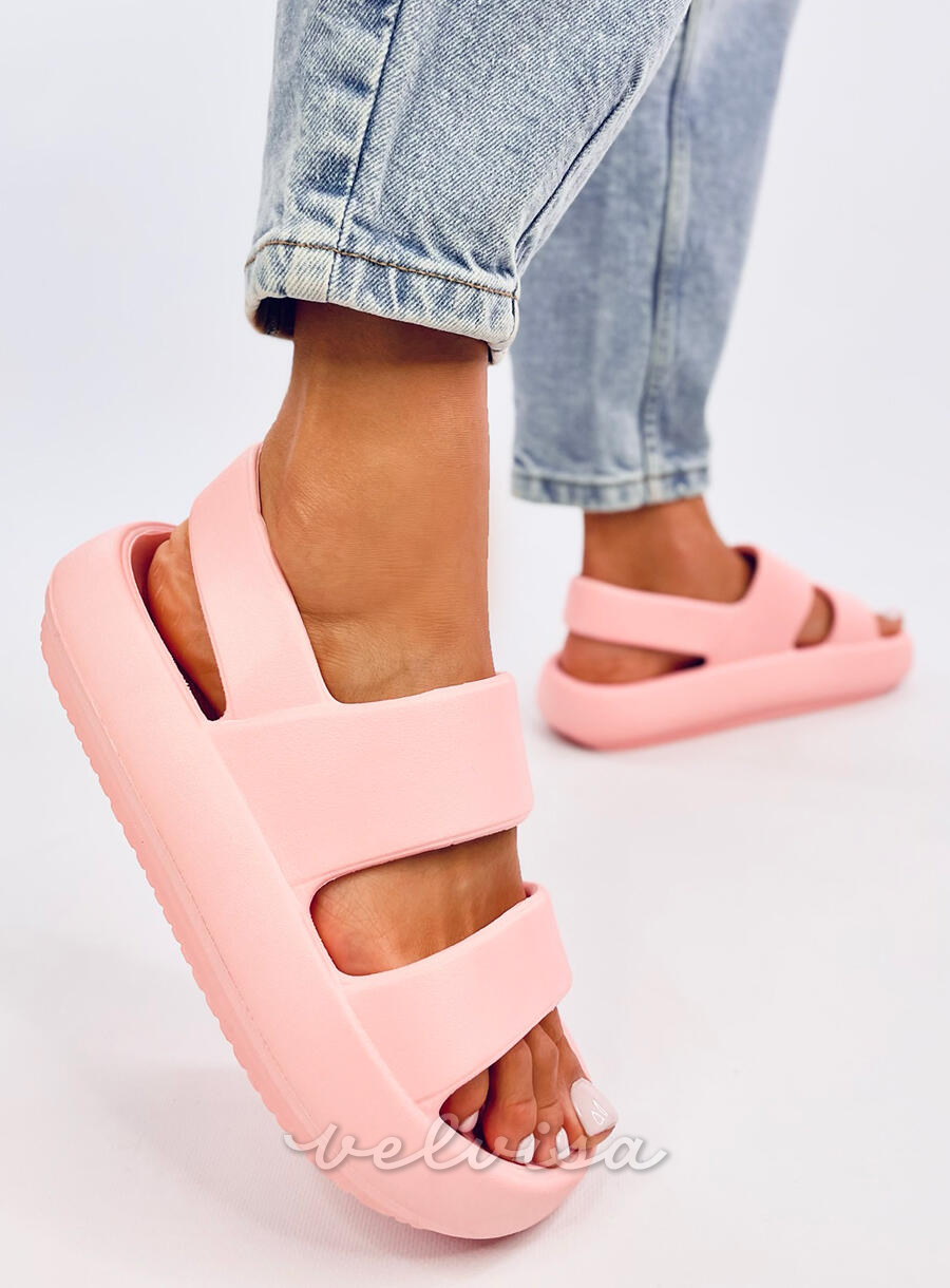 Svijetlo ružičaste pjenaste sandale