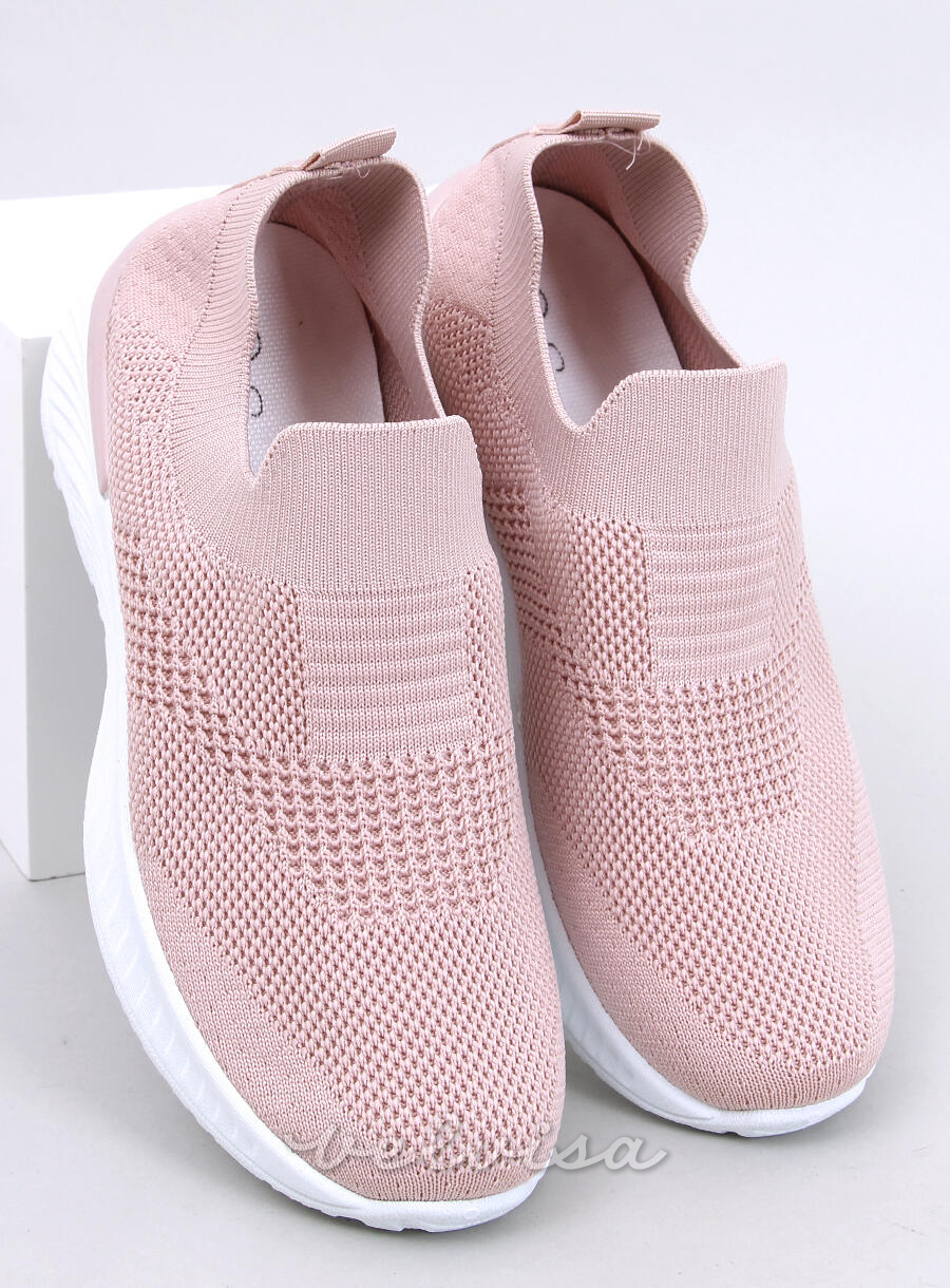 Sneakers rosa con tomaia elastica