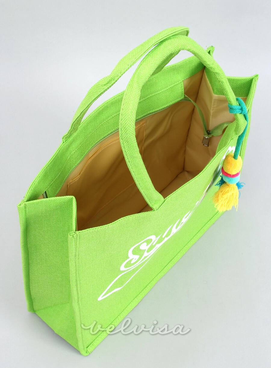 Borsa da spiaggia verde Summer