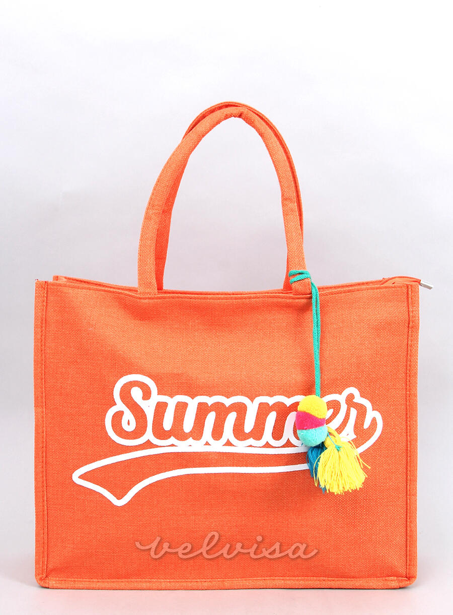 Borsa da spiaggia arancione Summer