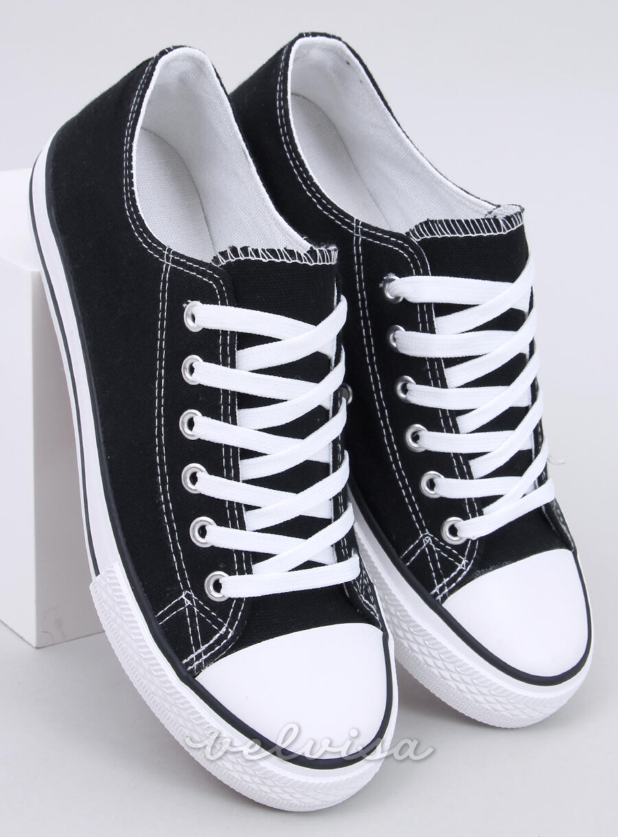 Sneakers classiche basse in tela nere