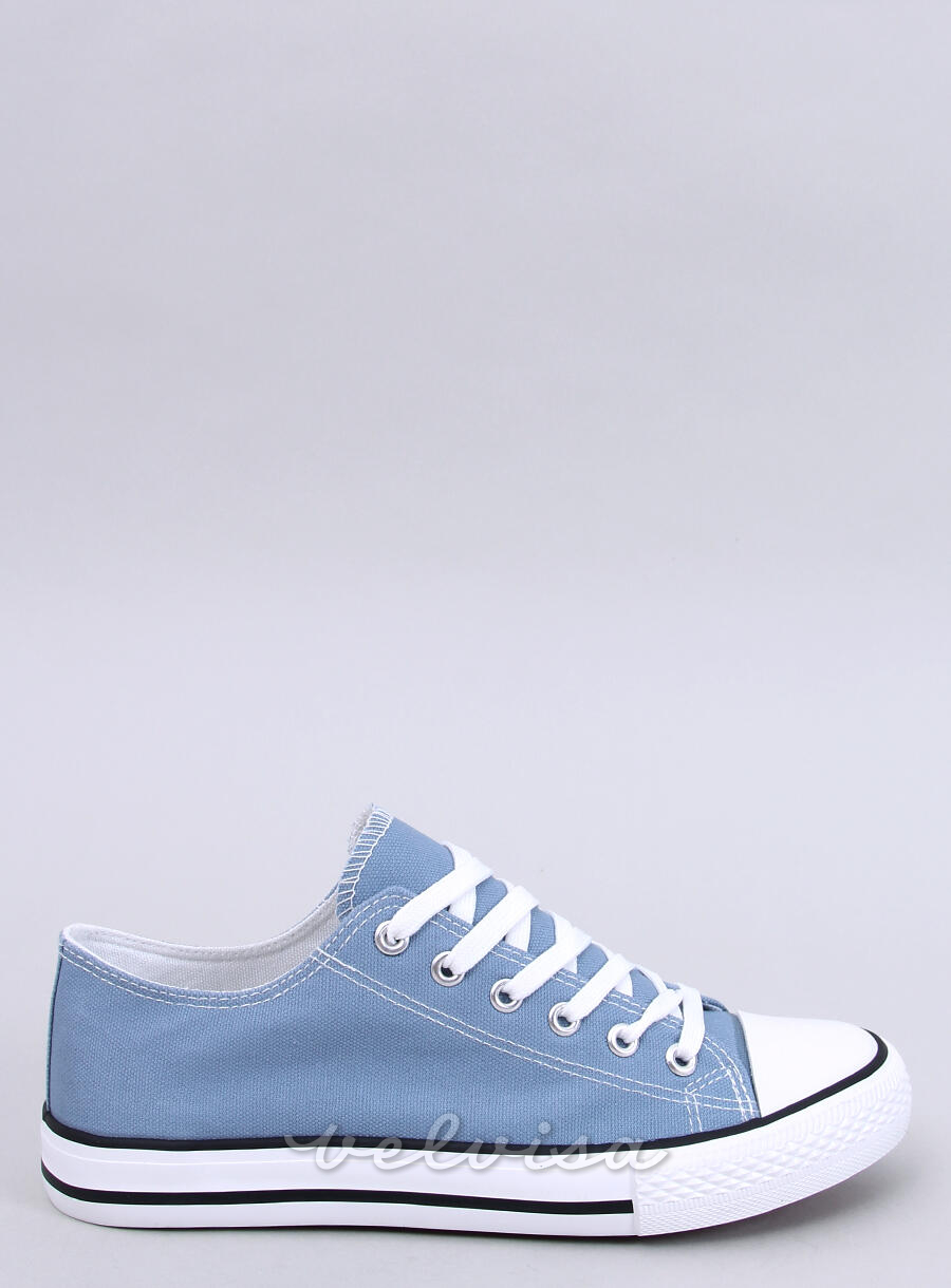 Sneakers classiche basse in tela blu chiaro