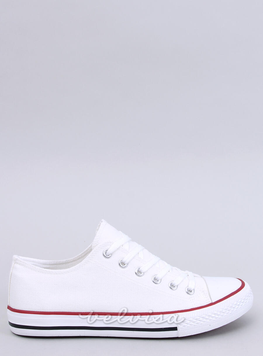 Sneakers classiche basse in tela bianche