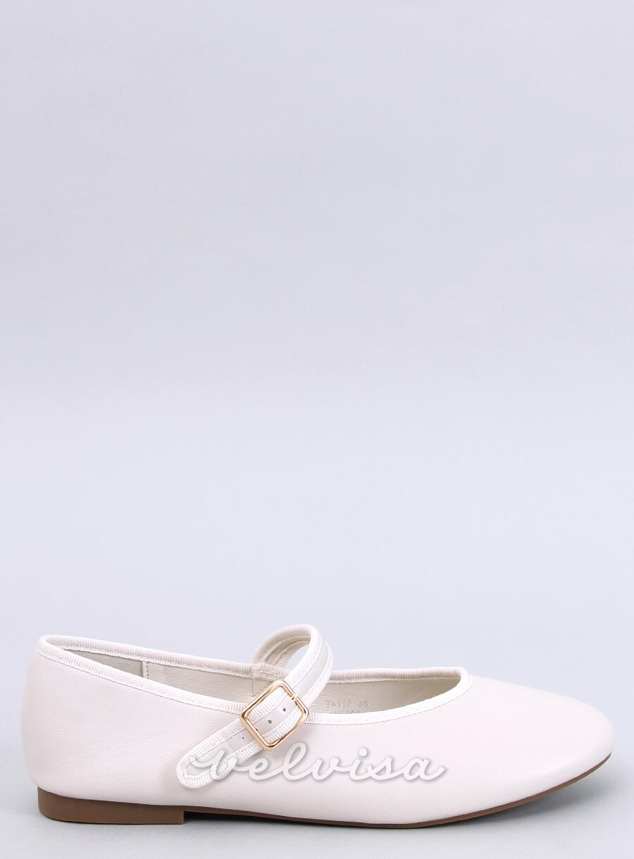 Ballerine beige chiaro con cinturino