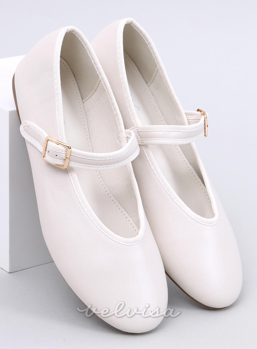 Ballerine beige chiaro con cinturino