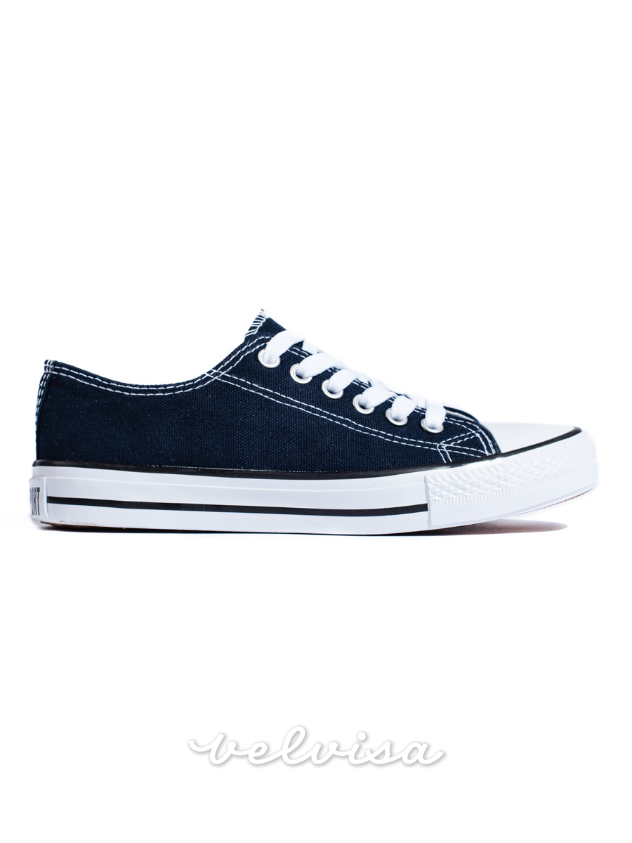 Sneakers in tela da donna blu scuro