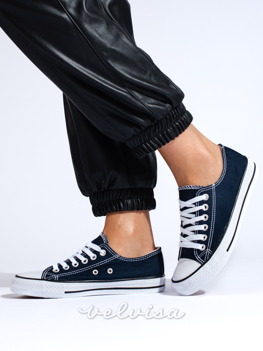 Sneakers in tela da donna blu scuro