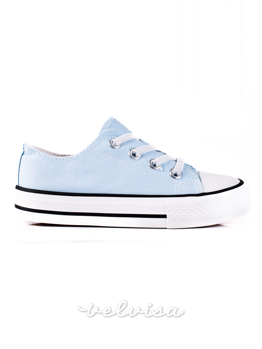 Sneakers stringate da bambini azzurre