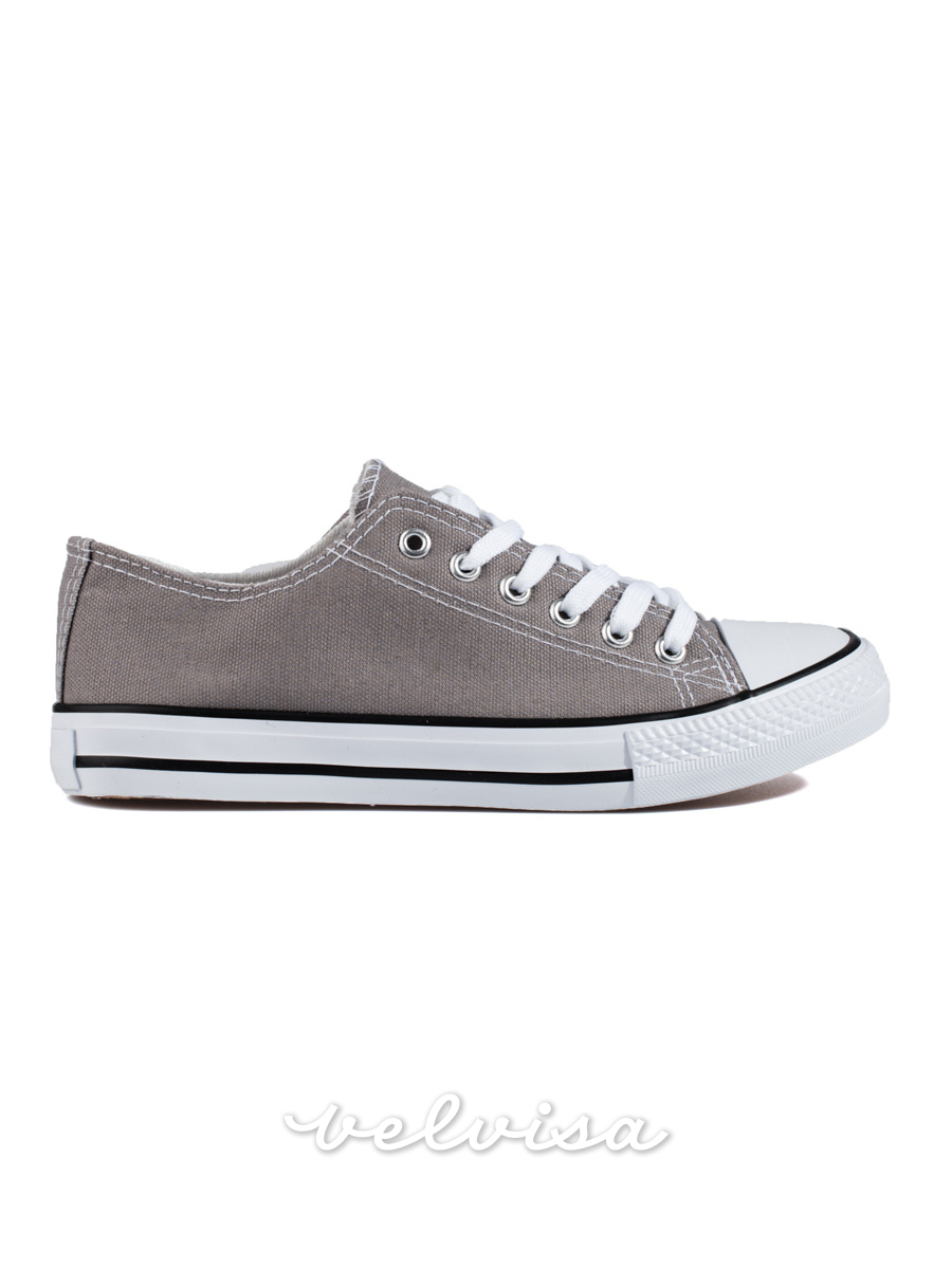 Sneakers in tela da donna grigio