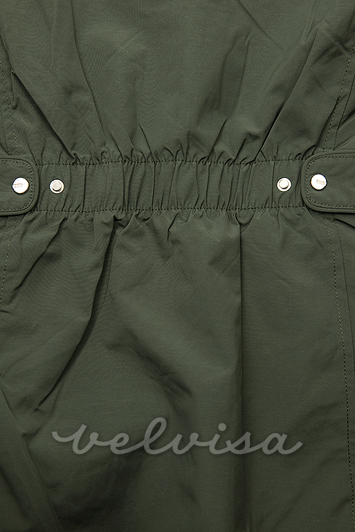 Dvostrana jakna s podešavanjem zelena/crna