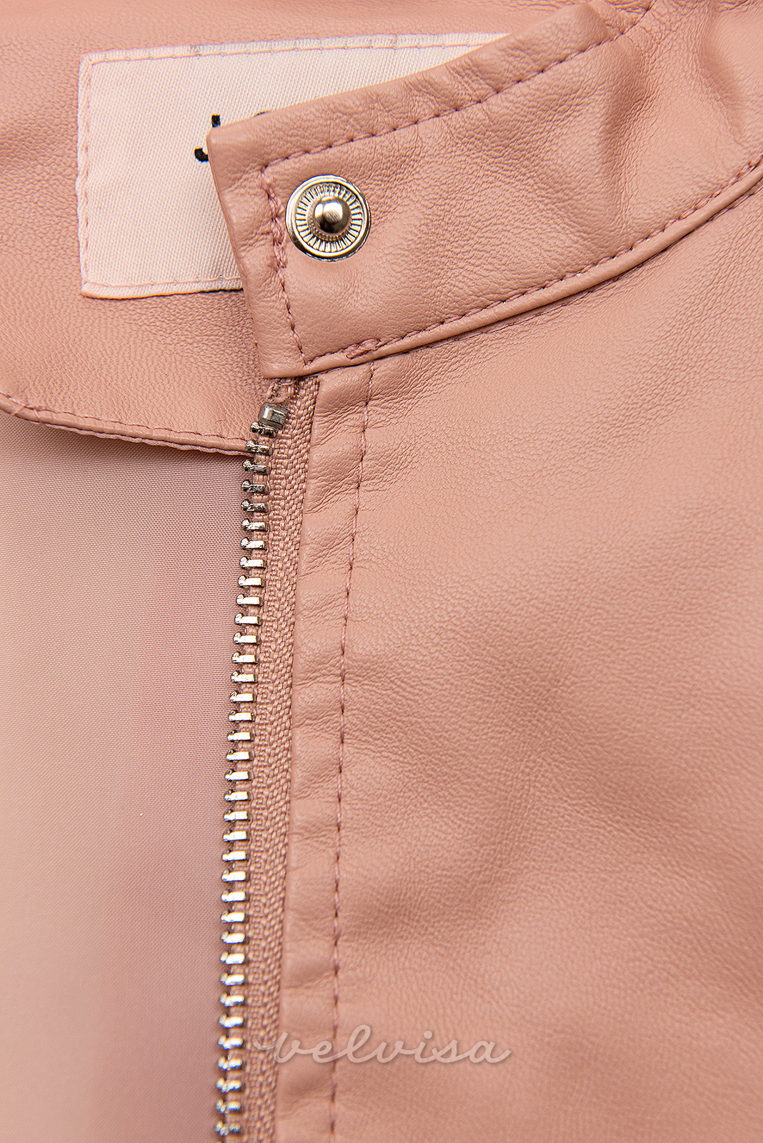 Giacca basic in similpelle rosa