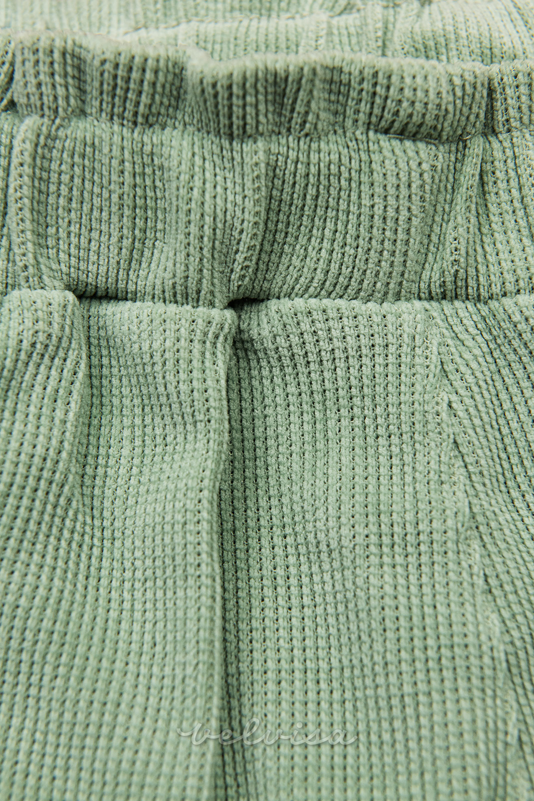 Svijetlo zelene ležerne hlače s elastičnim pojasom