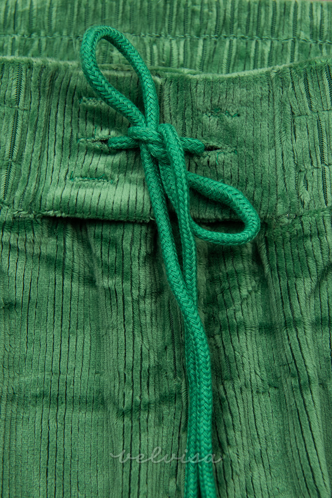 Zelene hlače s pojasom s vrpcom