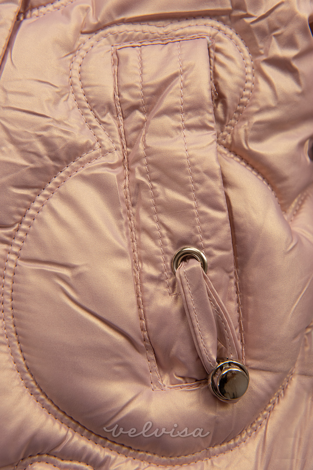 Ružičasta zimska jakna s torbicom za djevojku