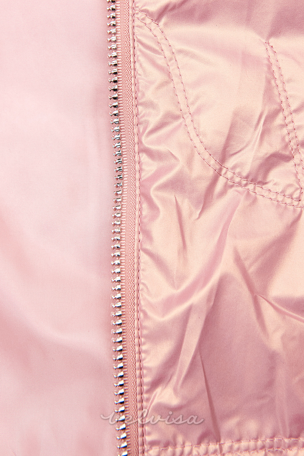 Giacca rosa perla di transizione con cappuccio