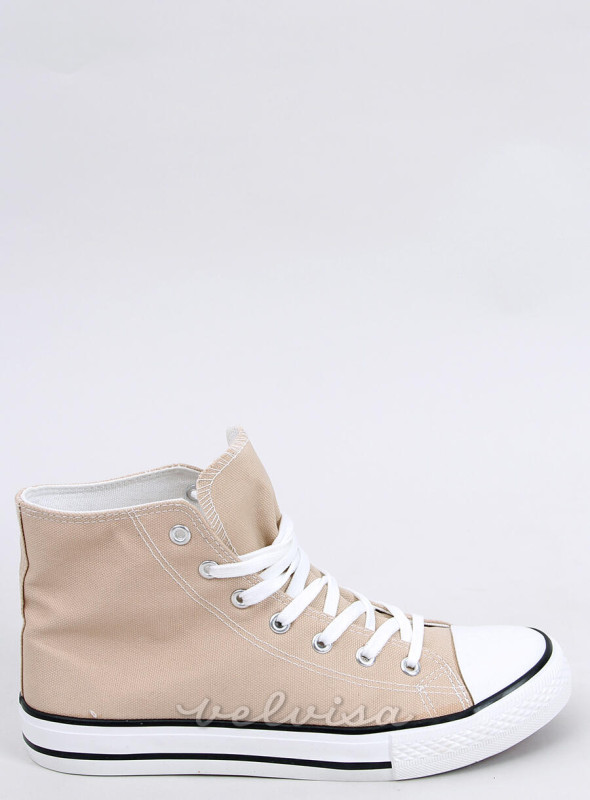 Classiche sneakers in tela beige