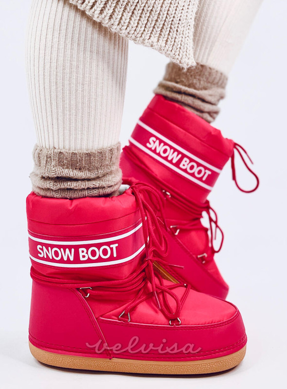 Niske čizme za snijeg crvene