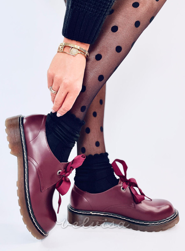 Mocassini bordeaux in stile Martens